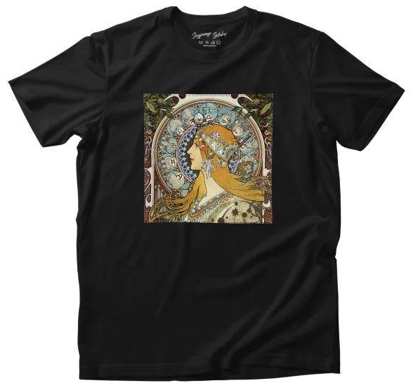 Koszulka z naszywką Zodiak Alfons Mucha