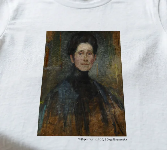 Koszulka z nadrukiem Self-portrait (1906) Olga Boznańska