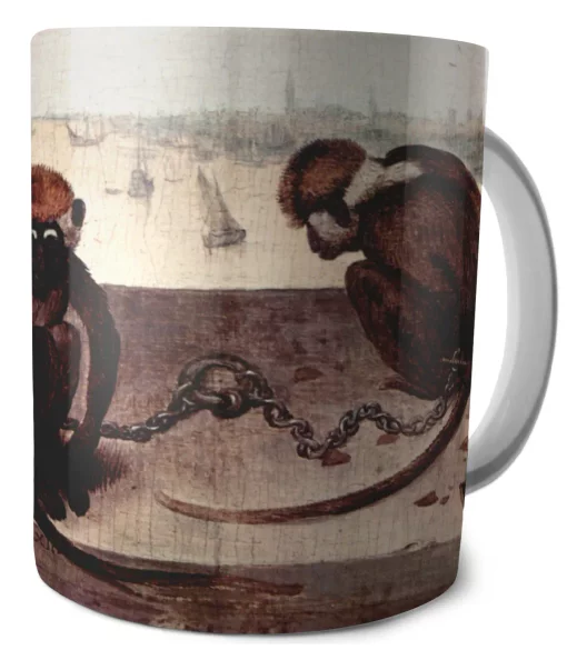 Kubek Dwie małpy Pieter Bruegel starszy