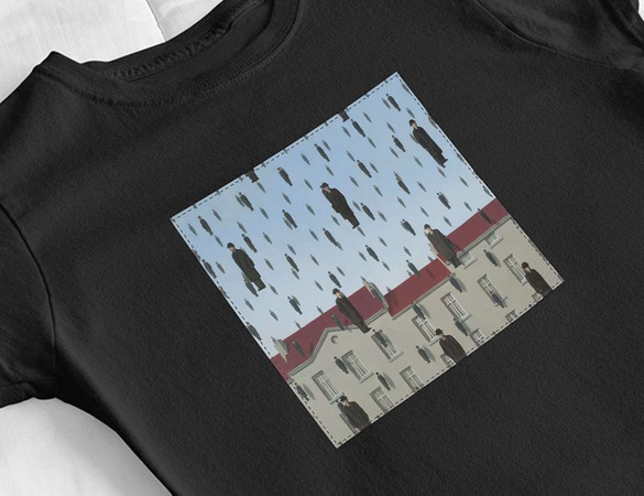 Bluzka damska z naszywką Spadanie René Magritte