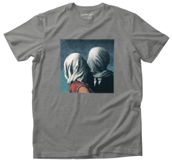 Koszulka z naszywką Kochankowie René Magritte