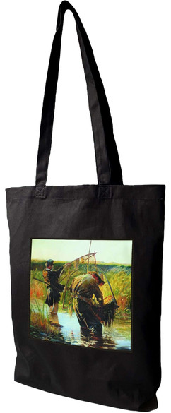 Torba z naszywką Rybacy brodzący w wodzie Leon Wyczółkowski