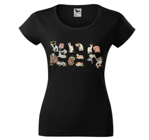 Bluzka damska Przysłowia Ilustrowane przez Koty Utagawa Kuniyoshi