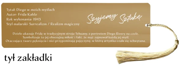 Zakładka do książki Diego w moich myślach Frida Kahlo