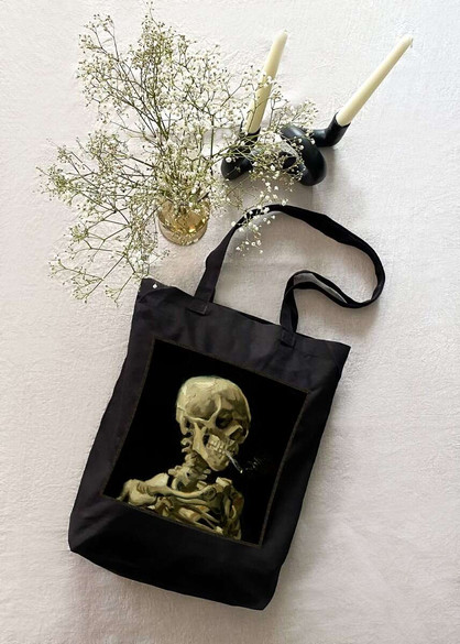 Torba z naszywką Czaszka z palącym się papierosem Vincent Van Gogh