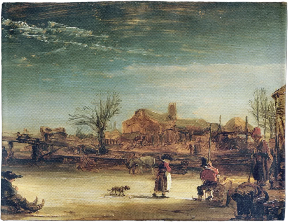 Podkładka na stół Zimowy pejzaż Rembrandt