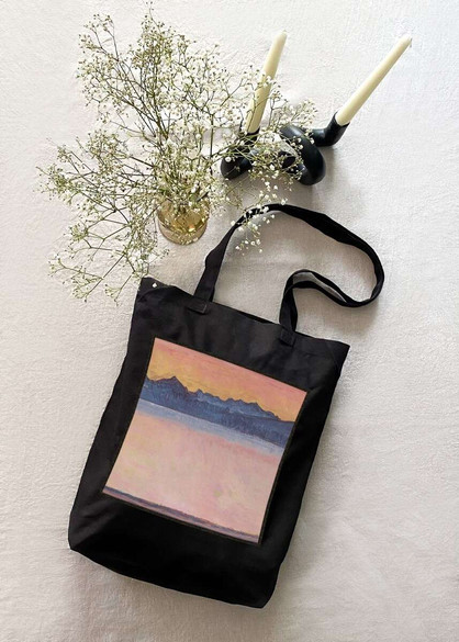 Torba z naszywką Genfersee mit Mont-Blanc im Morgenrot Ferdinand Hodler