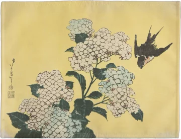 Podkładka na stół Hortensja i Jaskółka Katsushika Hokusai