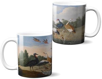 Kubek Czaple i kaczki na rzece Jan van Kessel (starszy)