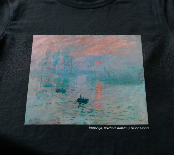 Koszulka z nadrukiem Impresja, wschód słońca Claude Monet