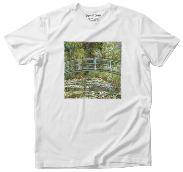 Koszulka z naszywką Most nad stawem z liliami wodnymi Claude Monet