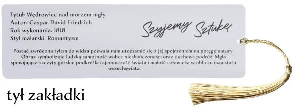 Zakładka do książki Wędrowiec nad morzem mgły Caspar David Friedrich