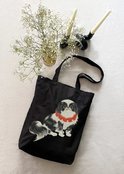 Torba bawełniana Pies pekińczyk Ohara Koson