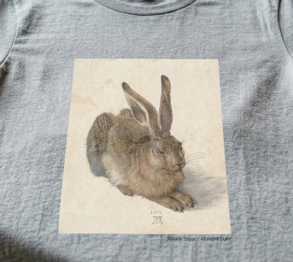 Koszulka z nadrukiem Młody zając Albrecht Dürer