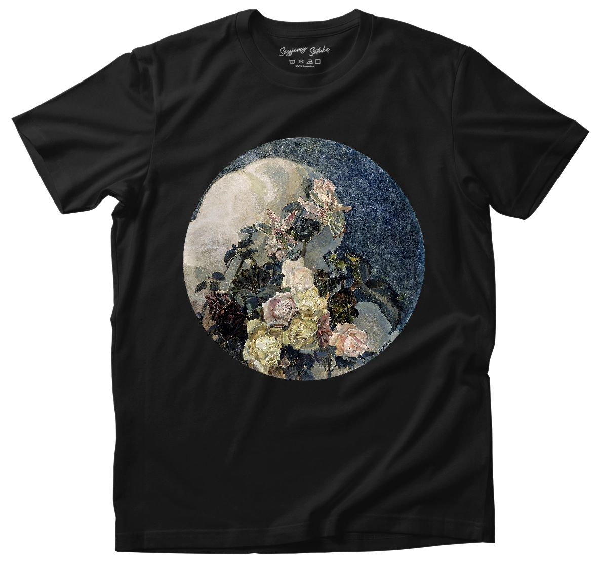 Koszulka Róże i orchidee Mikhail Aleksandrovich Vrubel– koszulka z nadrukiem obrazu, t-shirt ze sztuką