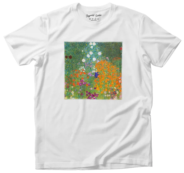 Koszulka z naszywką Flower garden Gustav Klimt