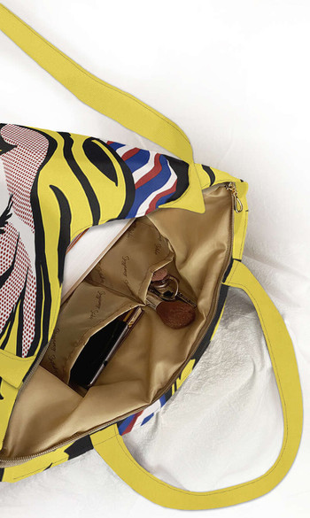 Torba na ramię shopper Girl with Hair Ribbon Roy Lichtenstein