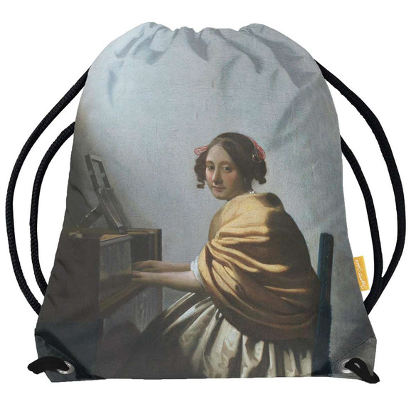 Worek Młoda kobieta siedząca przy dziedzińcu Jan Vermeer