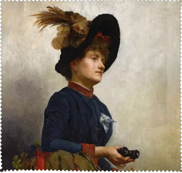 Ściereczka do okularów Kobieta z lornetką Anna Bilińska-Bohdanowiczowa