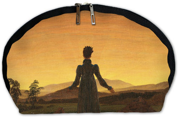 Kosmetyczka Kobieta na tle zachodzącego słońca Caspar David Friedrich