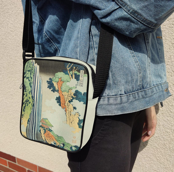 Torba Listonoszka Wodospad Ono na drodze Kisokaidō Katsushika Hokusai