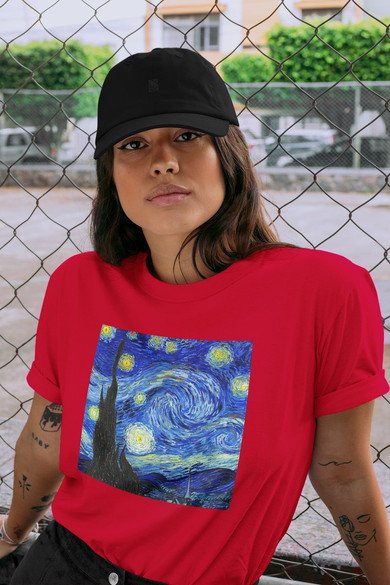 Koszulka z naszywką Gwiaździsta Noc Vincent Van Gogh