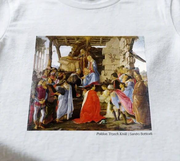 Koszulka z nadrukiem Pokłon Trzech Króli Sandro Botticelli