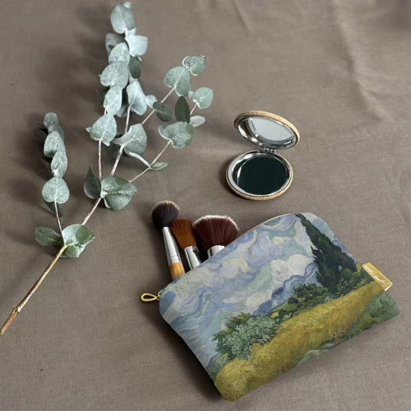 Kosmetyczka mini Pole pszenicy z cyprysami Vincent Van Gogh