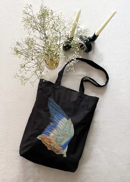 Torba bawełniana Skrzydło niebieskiego walca, Kopia oryginału Albrechta Durera Hans Hoffmann