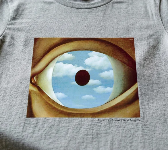 Koszulka z nadrukiem Fałszywe lustro René Magritte