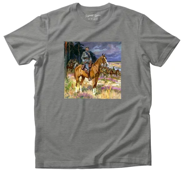 Koszulka z naszywką Józef Piłsudski na Kasztance Wojciech Kossak