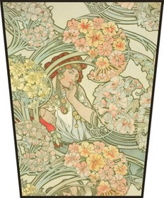 Ekran Byzantine – projekt tkaniny Alfons Mucha