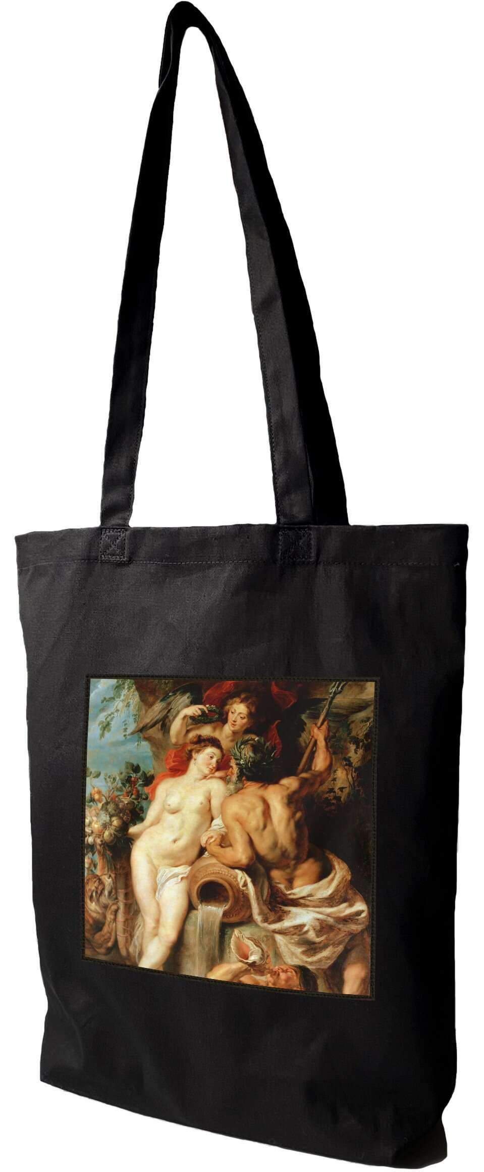 Torba z naszywką Zjednoczenie wody i ziemi Peter Paul Rubens, Czarna