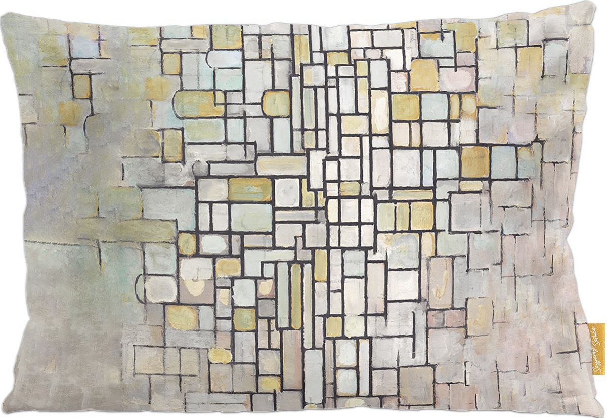 Poduszka dekoracyjna na prezent z obrazem Kompozycja II Piet Mondrian Szyjemy Sztukę