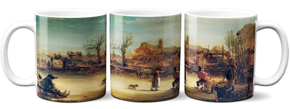 Kubek Krajobraz zimowy Rembrandta Rembrandt