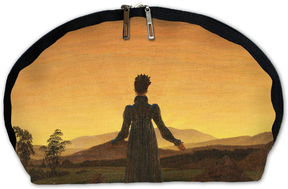 Kosmetyczka Kobieta na tle zachodzącego słońca Caspar David Friedrich