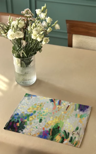 Podkładka na stół Blumenstillleben – Komposition (Martwa natura z kwiatami) Curt Herrmann