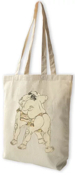 Torba bawełniana Zapaśnicy sumo Uzugafuchi Kandayu i Takasaki Ichijuro Katsushika Hokusai