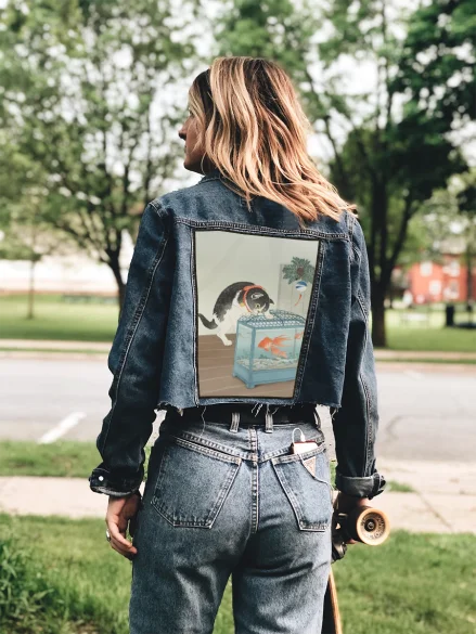 Ekran Kot i złota rybka Ohara Koson