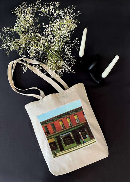 Torba z naszywką Wczesny niedzielny poranek Edward Hopper