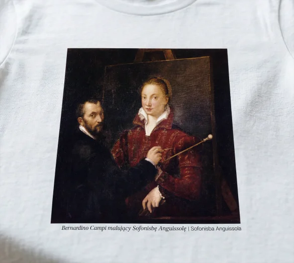 Koszulka z nadrukiem Bernardino Campi malujący Sofonisbę Anguissolę Sofonisba Anguissola