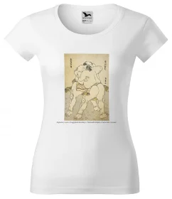 Bluzka damska Zapaśnicy sumo Uzugafuchi Kandayu i Takasaki Ichijuro Katsushika Hokusai