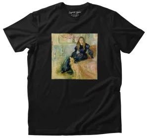 Koszulka z naszywką Julie Manet i jej piesek Laërte Berthe Morisot