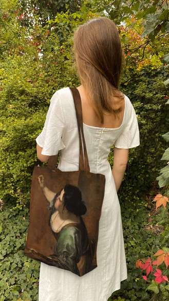 Torba na ramię shopper Autoportret jako alegoria malarstwa Artemisia Gentileschi