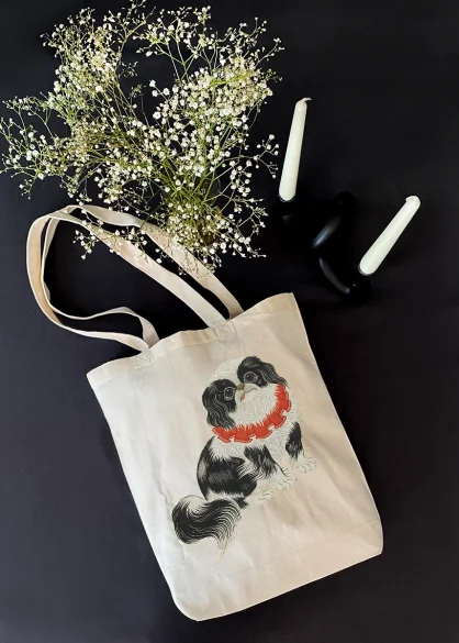 Torba bawełniana Pies pekińczyk Ohara Koson