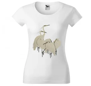 Bluzka damska Grupa czapli Ohara Koson