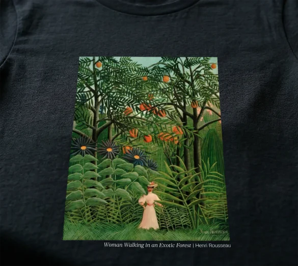 Bluzka damska Woman Walking in an Exotic Forest Henri Rousseau
