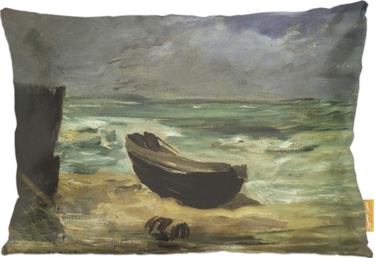 Poduszka dekoracyjna na prezent z obrazem Marée montante Édouard Manet Szyjemy Sztukę