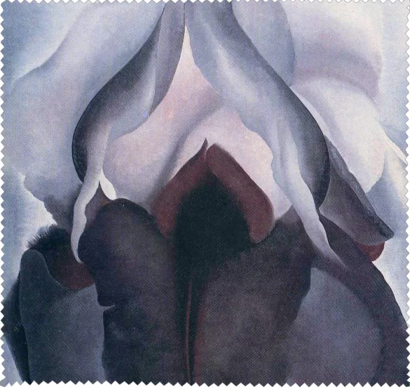 Ściereczka do okularów Czarna Iris III Georgia O’Keeffe