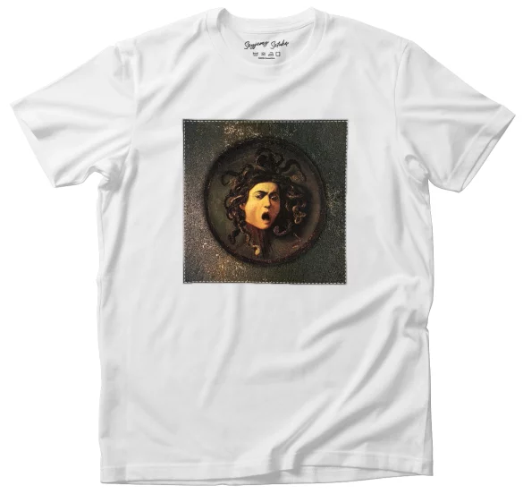 Koszulka z naszywką Głowa meduzy Caravaggio